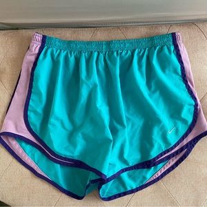 Purple and blue Nike Running Shorts